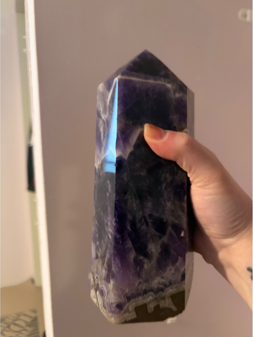 Large Polished Amethyst Crystal Point